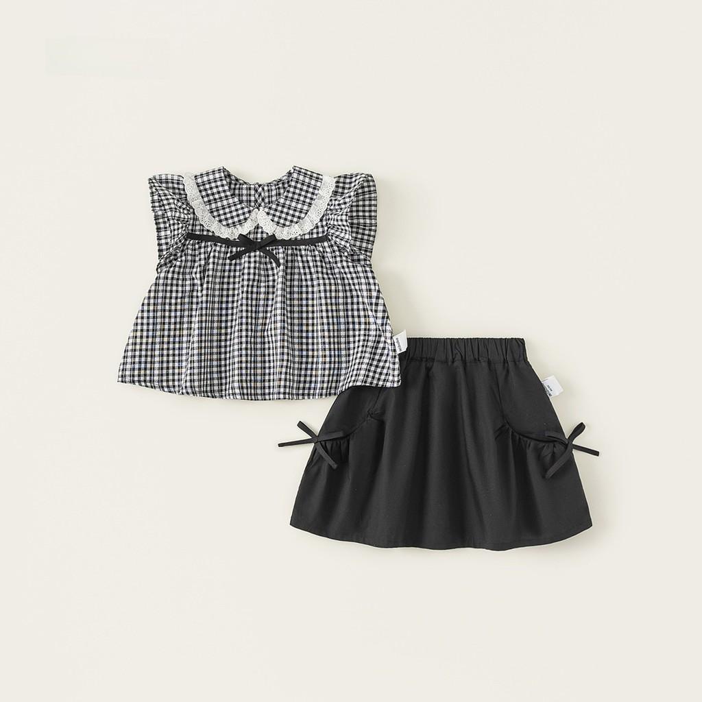 Girl Baby Summer Dress Set With Soft Fabric And Bow For Toddler Girls