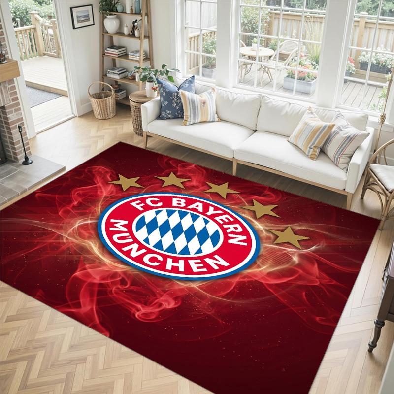 Design Bayernu Mnichov Křišťálový sametový koberec Útulný Ne?Protiskluzová tištěná předložka do ložnice, obývacího pokoje, předsíně
