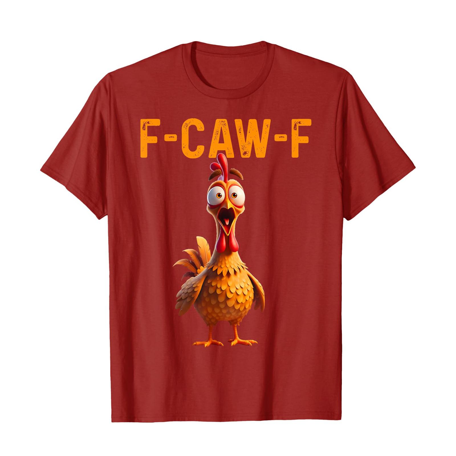 

Смішна F Caw F Курка Півень Кукурікання F-Caw-F Приказка Каламбур Футболка XL винний