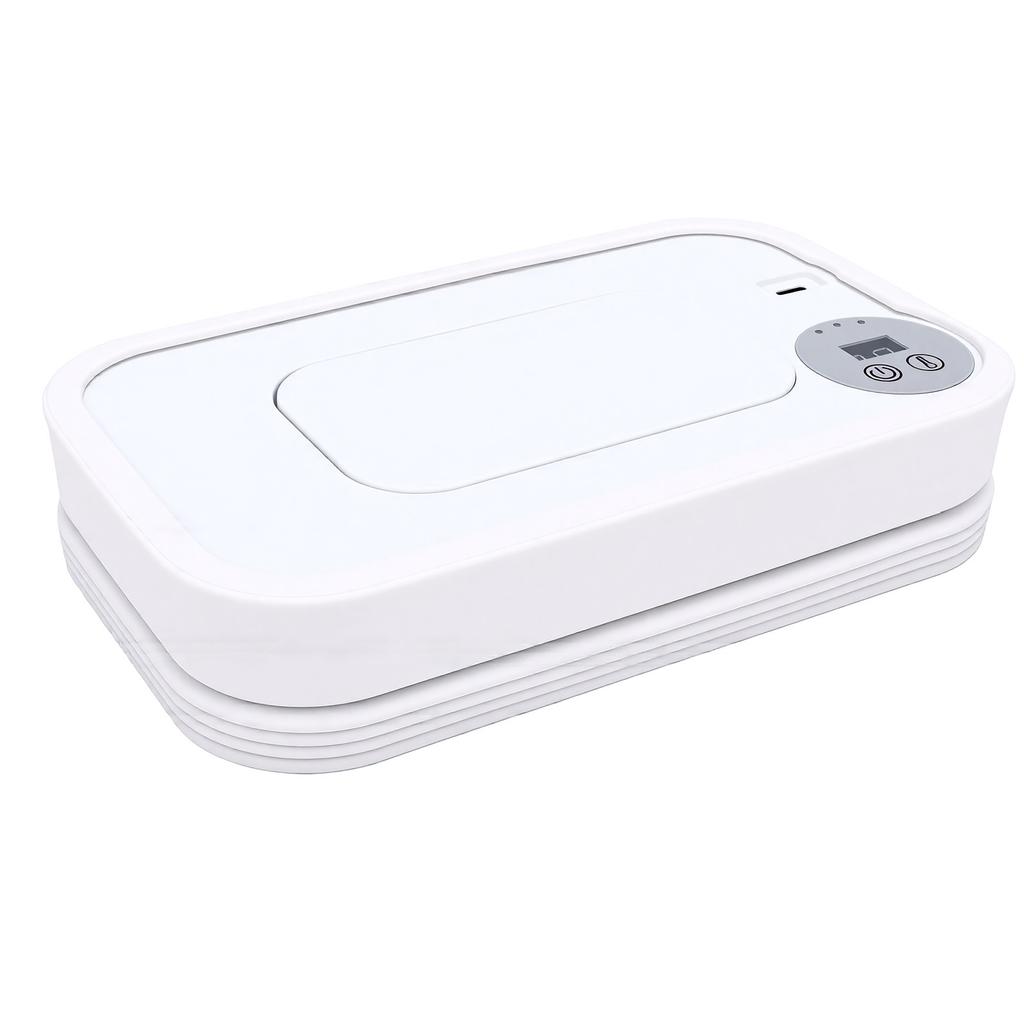 Wet Wipe Warmer Foldable Digital Display Wipe Heater with 3 Adjustable Temperatures Night Light Sealed Lid for Home