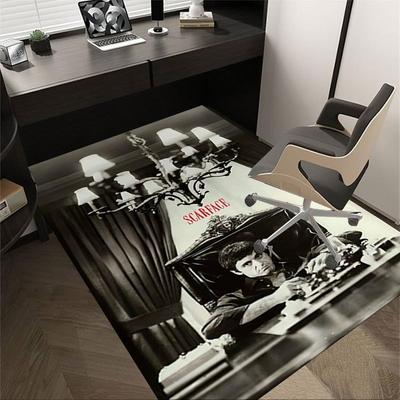 1 alfombrilla suave y cómoda para silla de oficina Scarface, para todas las estaciones, perfecta para la decoración del hogar, dormitorio u oficina, regalo perfecto para