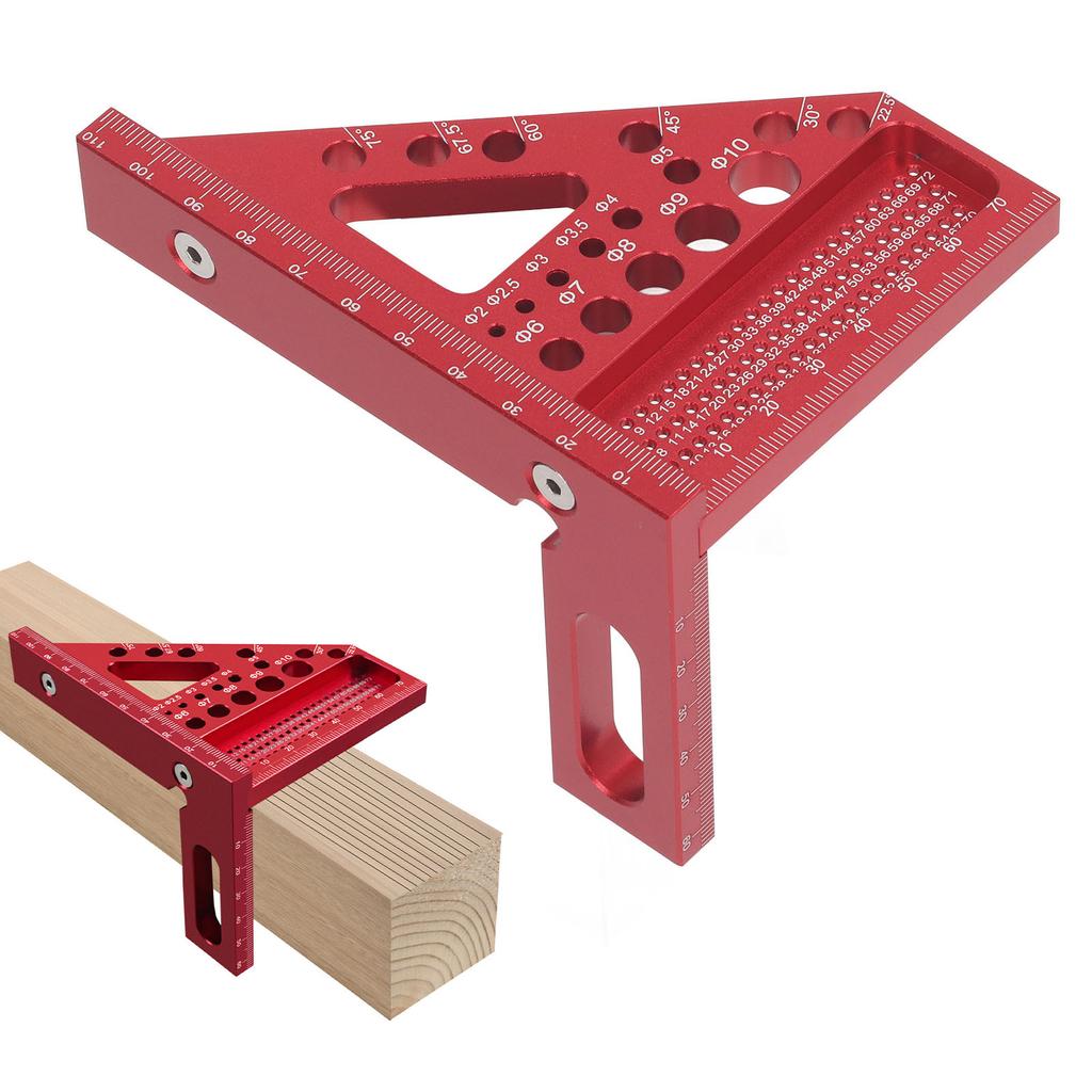 Woodworking   Protractor Aluminum Alloy Miter Triangular Ruler Multi Angle Layout Msuring Tool