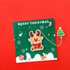 1 Piece Cartoon Christmas Metal Santa Claus Acrylic Pendant Bookmark School Office Supplies Bookmarks Cute Stationery