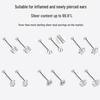 S999 Pure Silver Minimalist Women's Earrings – Small Bean Ear Bone Studs, Anti-Blocking Design for Commuting