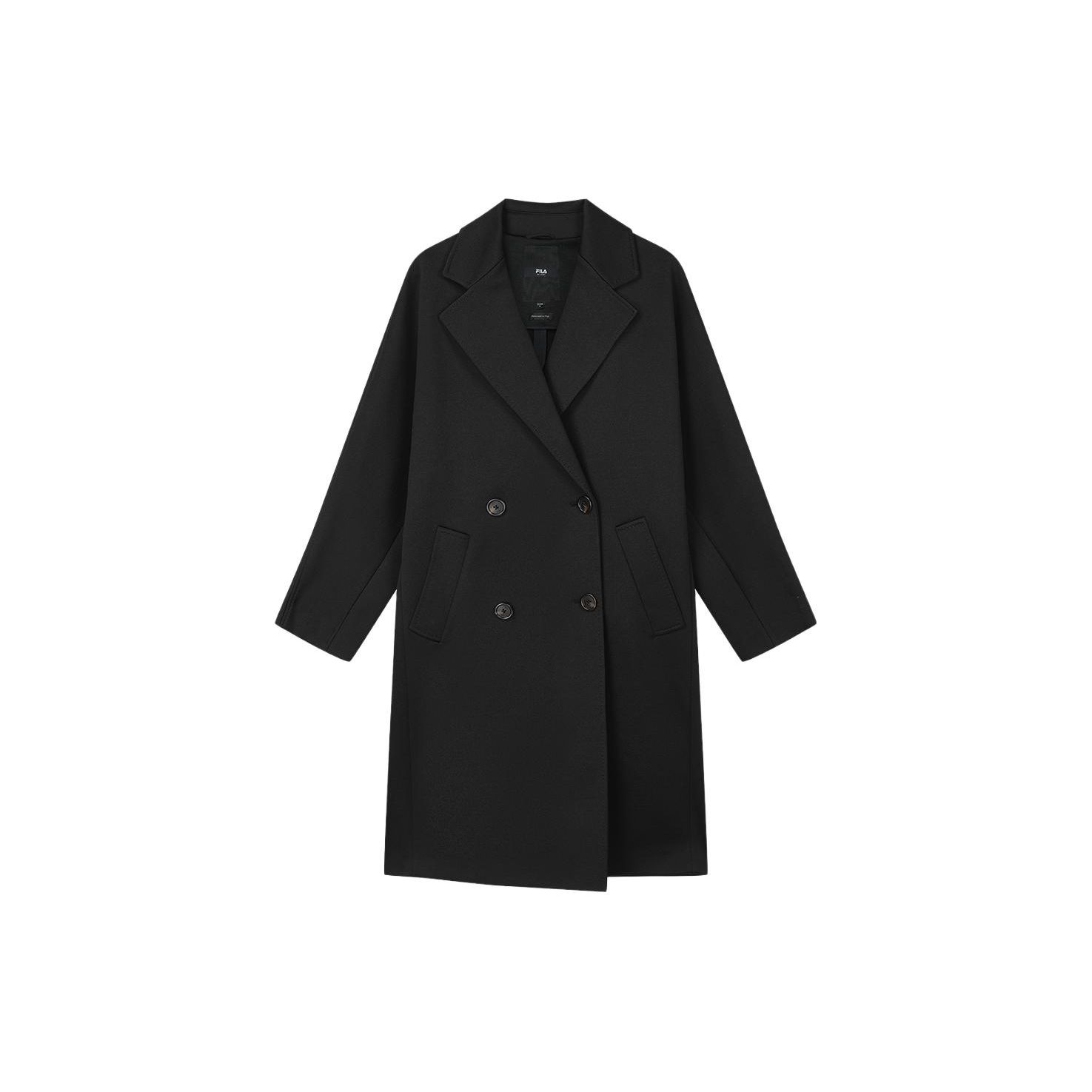 

FILA Milano Luxury Sport Series Простое вязаное пальто средней длины Женская верхняя одежда Черный F11W335505F-BK S