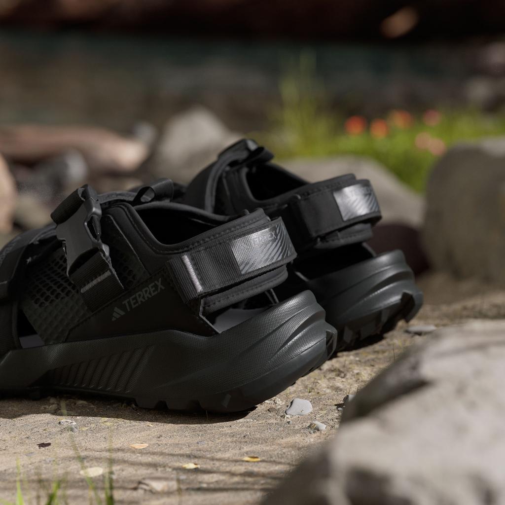 adidas Terrex Hydroterra Sandals Black Grey Four