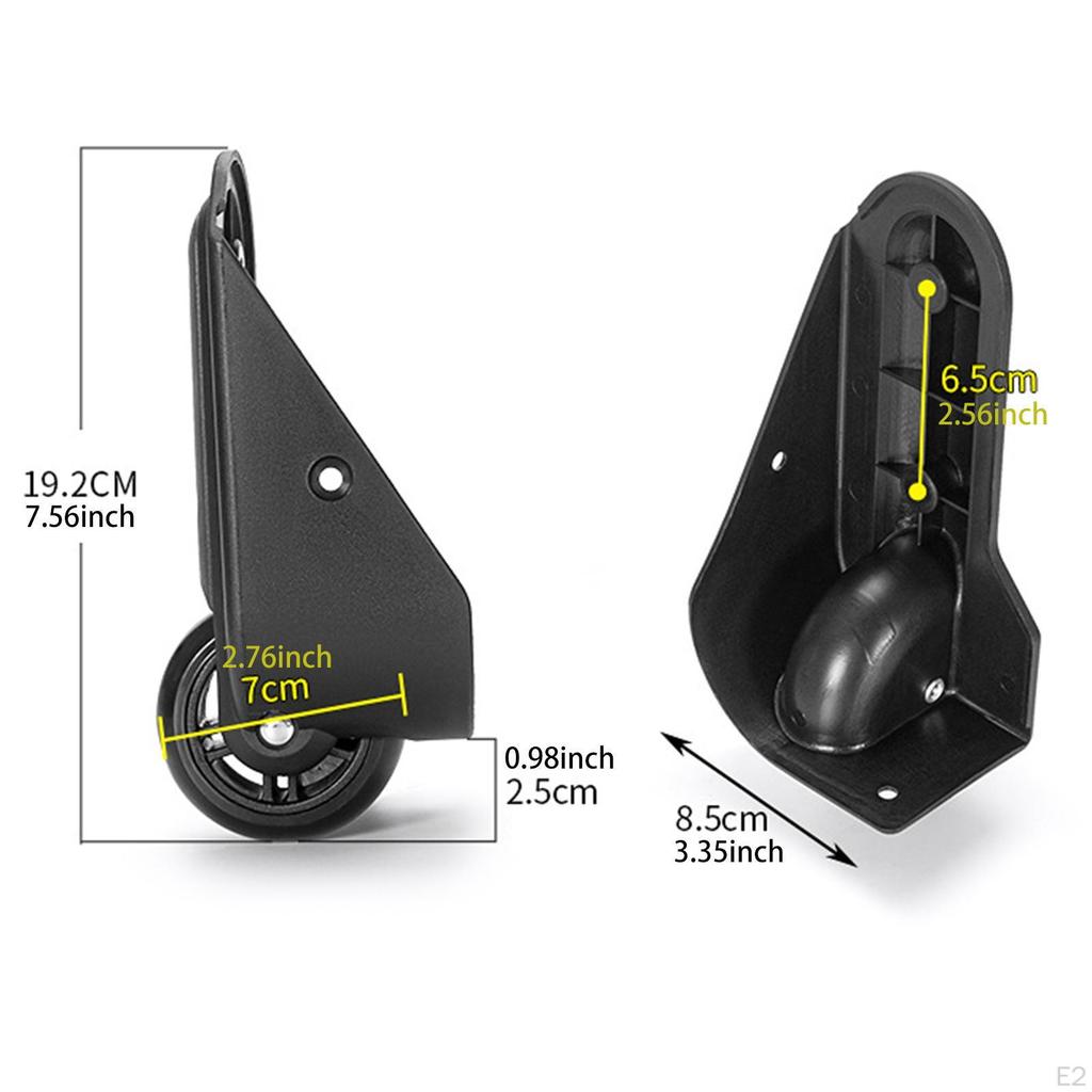 2Pcs Trolley Suitcase Wheel Luggage Caster Wheels Repair Set Wear Resistant Bags