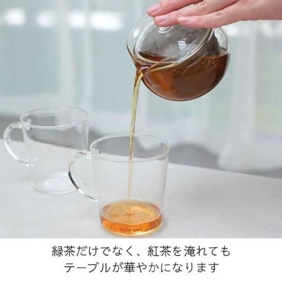 HARIO Chacha Kyusu Maru Practical Capacity 300ml Heat-Resistant Glass CHJMN-30T