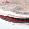 Winter Knitted Hat for Women Premium Rex Rabbit Fur Hat Russian Female Casual Beanie with Rhinestone