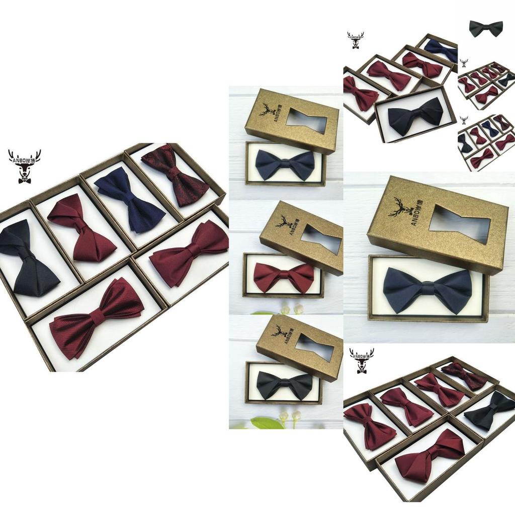 Classic Mens Wedding Bow Tie With Satin Finish For Grooms And Groomsmen