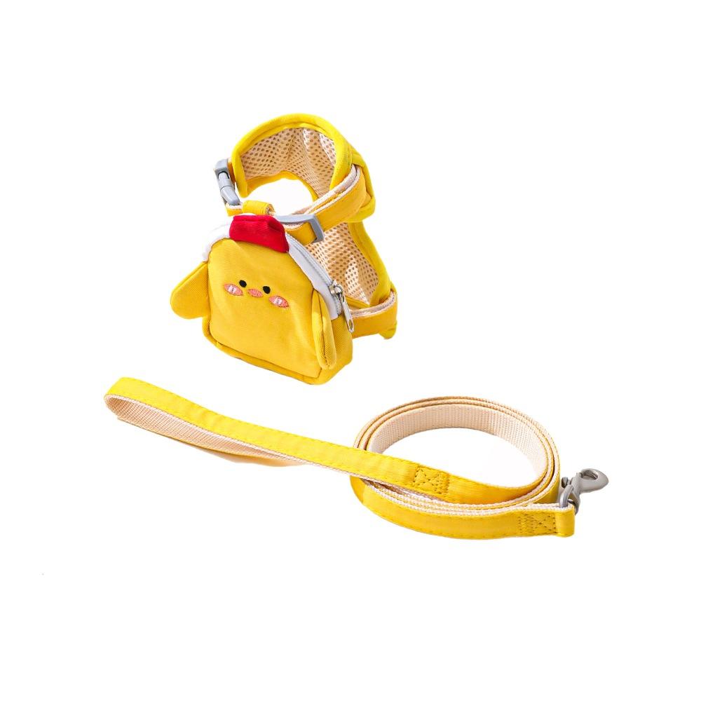 

Adjustable Pet Harnesses Vest Soft Cat Chest Strap Dog Walking Supplies Dog Leash Set Cat Bag S жёлтый