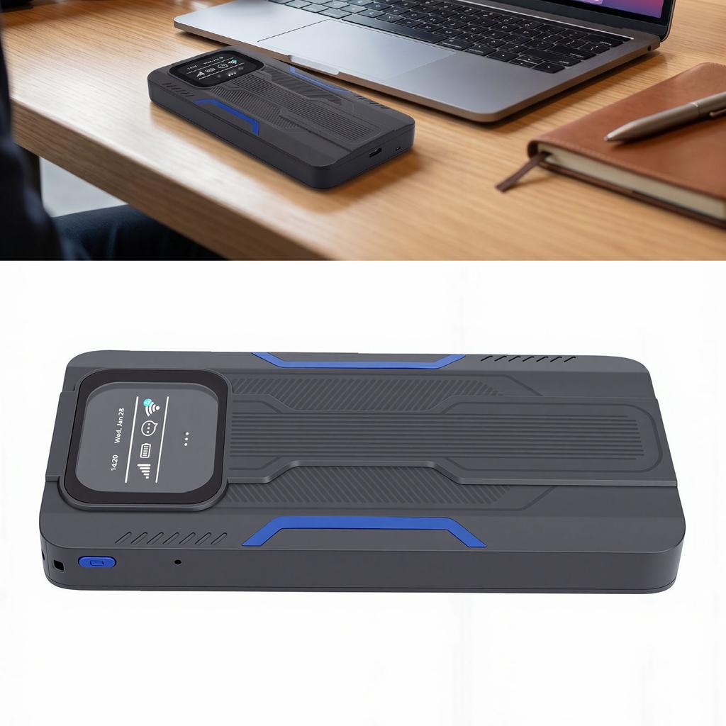 Travel Router, Portable WiFi Hotspot, 4G LTE Mobile Hotspot, Portable Travel WiFi Router Power Bank 2 in 1 WiFi6 300M Dual Band Connects Up to 10 Devi