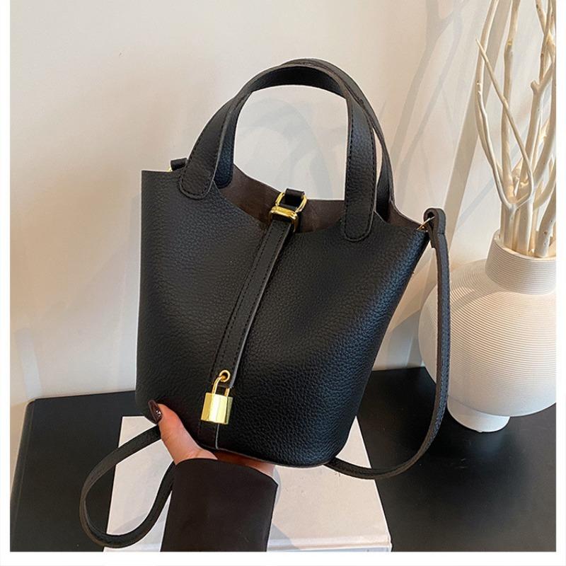 

Висококласна модна сумка-тоут жіноча нова проста повсякденна сумка-відро трендова сумка-месенджер великої місткості чорний