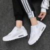 Studenten-Luftkissen-Schuhe Damen Plateau Laufschuhe Damen Sommer Freizeit Wellenschuhe Weiß Glück