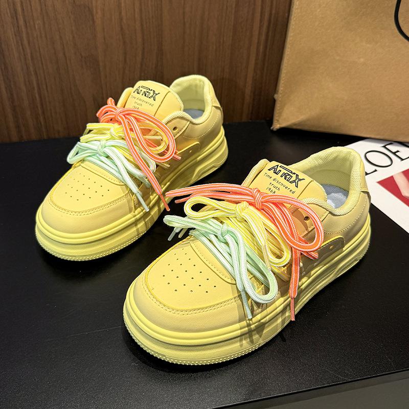 

Dopamine three-tie little white shoes for women s 2025 spring new muffin soft-soled fashion board shoes for women s students casual shoes 35