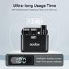 Godox Kit WES12 Microfono Wireless per Microfono Wireless con Trasmissione a 200m Custodia di Ricarica con Cancellazione del Rumore per Vlogging e TikTok iPhone/Lightning,