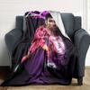 Pink Stripes Soccer Star Blanket Comfortable Perfect for Bed Chair Livingroom All-Season Use Digital Print Best Holiday Gift for Friends Family