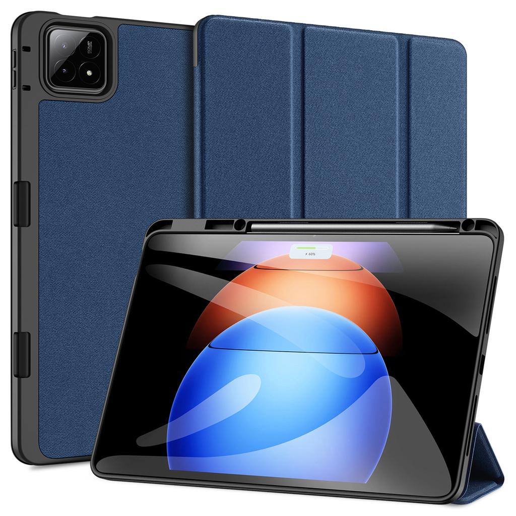 DUX DUCIS Domo Series for Xiaomi Pad 6S Pro 12.4 Leather Case Auto Wake/Sleep Tri-fold Stand Tablet Cover
