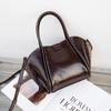 Fashion Women's Bag Genuine Leather Bat Cladding Oil Waxed Cowhide Handbag Premium Touch Straddle Bag
