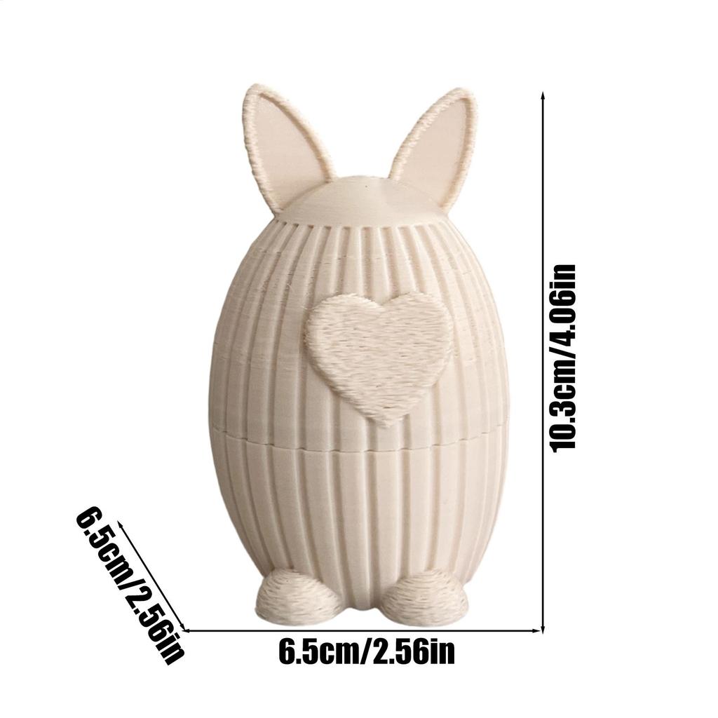 Bunny Candy Dish Cute 3D Printed Easter Bunny Shaped Serving Containers Bowl for Candy for Home Party Table Cookie Snack Sugar