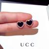 S925 Silver Needle Minimalist Black Stud Earrings: Versatile and Fashionable Niche Jewelry for Women
