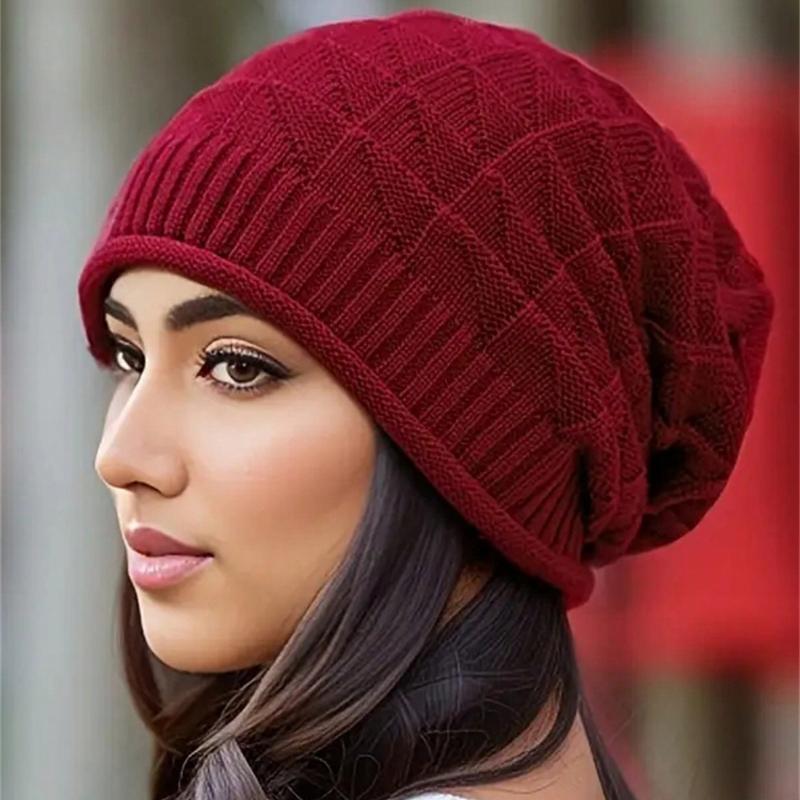 1/2 vnt. Klostyta kepurė-beanie, Moteriška megzta kepurė, Korėjietiško stiliaus, Vienasluoksnė, Universali pavasariui ir vasarai