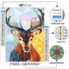5D Diamond Painting Colorful Animal Deer DIY Diamond Embroidery Rhinestone Home Decoration