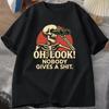 Oh Look Nobody Gives A Shit Sarcasm T-shirt Summer Men's Tracksuit Round Neck Short Sleeve Sportswear Casual Fun Tops Polyester Tee