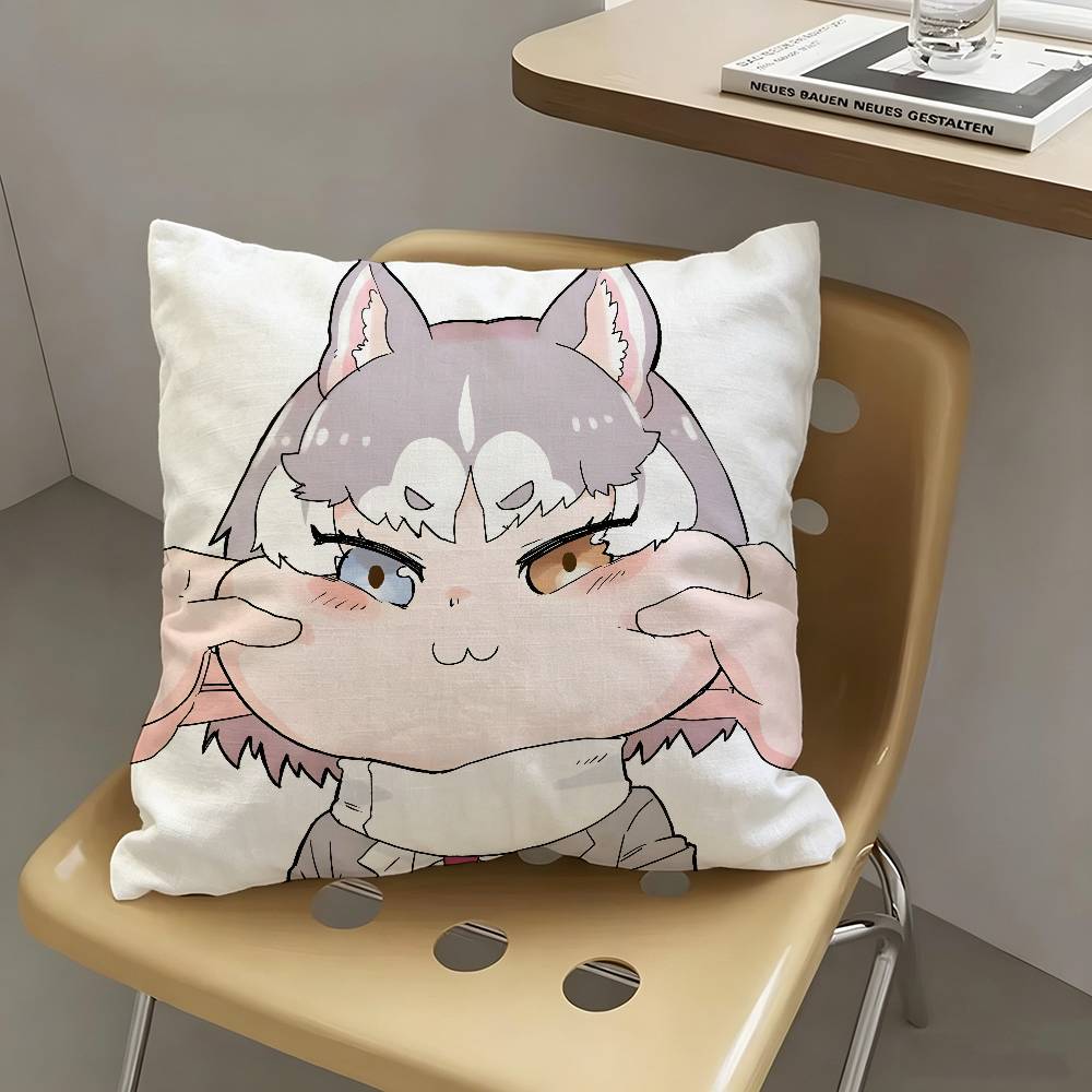 1pc Domestic Dog (Mixed-Breed) Kemono Friends Pillow Case Fashion Square Pillowcase Bedroom Sofa Room Ins Decoration Leisure