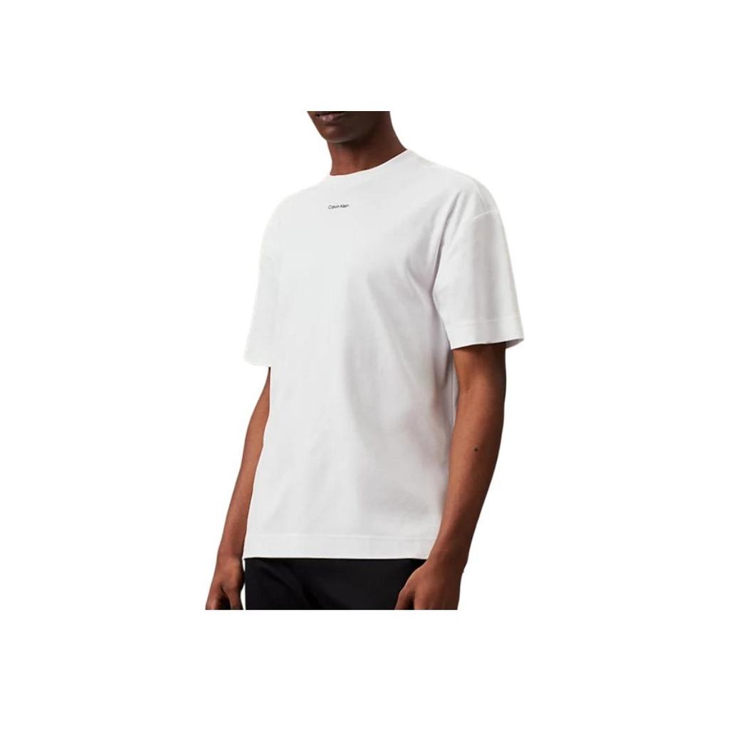 Calvin Klein Cotton Logo T-Shirt Men Tops White K10K112487-YAF