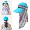 Wide Brim Sun Cap With Shawl Fisherman's Hat Portable Summer Bucket Hat  Women