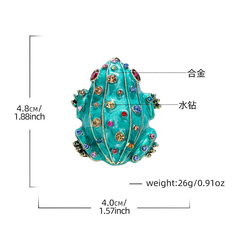 Animal frog brooch with rhinestones temperament dripping oil clothing with pin brooch jewelry women