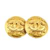 CHANEL Vintage large COCO Mark Earring gold Women Used