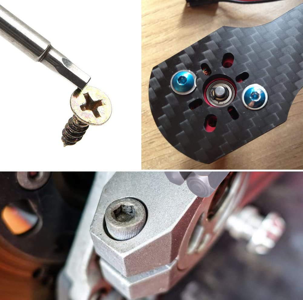 Wolfride Impact Driver Bit Hex Shank Driver Hex Shank Precision Hex Bit for Electric Driver Bit for Magnetic 60mm Set of 20 Set, 1/4-inch Bit, 6.35mm