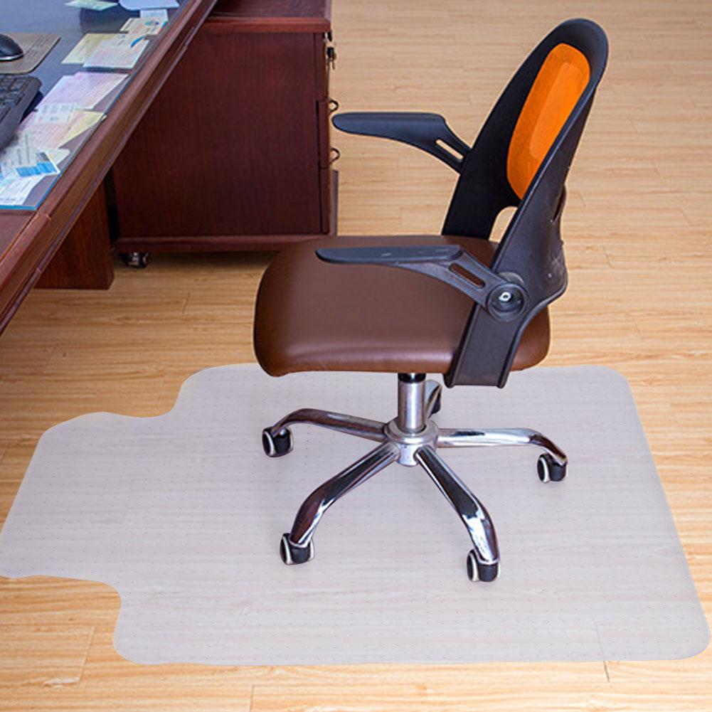 T Shaped PVC Transparent Non Slip Chair Mat with Studded Bottom for Home Office Carpet Floor