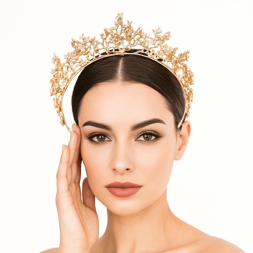 Bar Mitzvah Crown Metal Princess Crowns Rhinestone Bride Tiaras Retro Crown Wedding