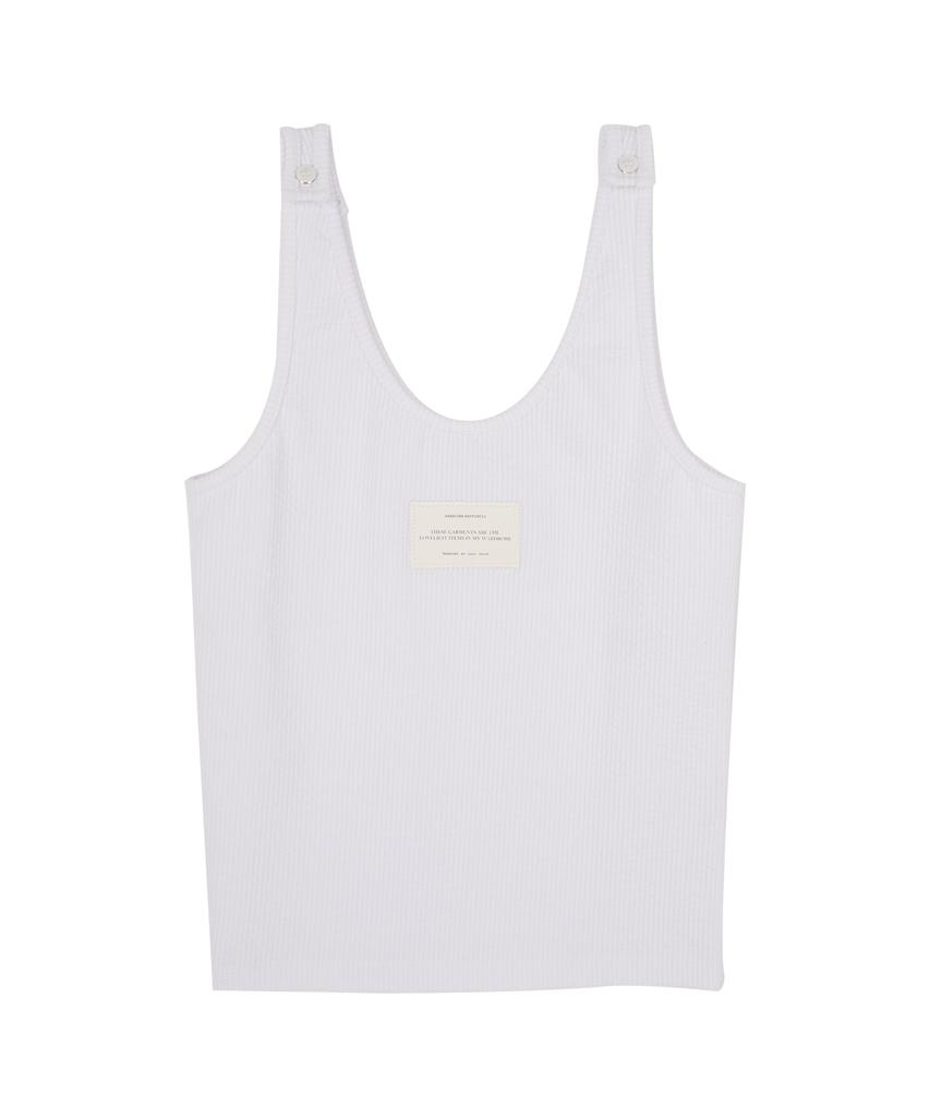 HARDCORE HAPPINESS Patch Layered Vintage Top_White