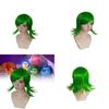 Superior Quality Inside Out Disgust Character Cosplay Wig Long Curly Synthetic Hair