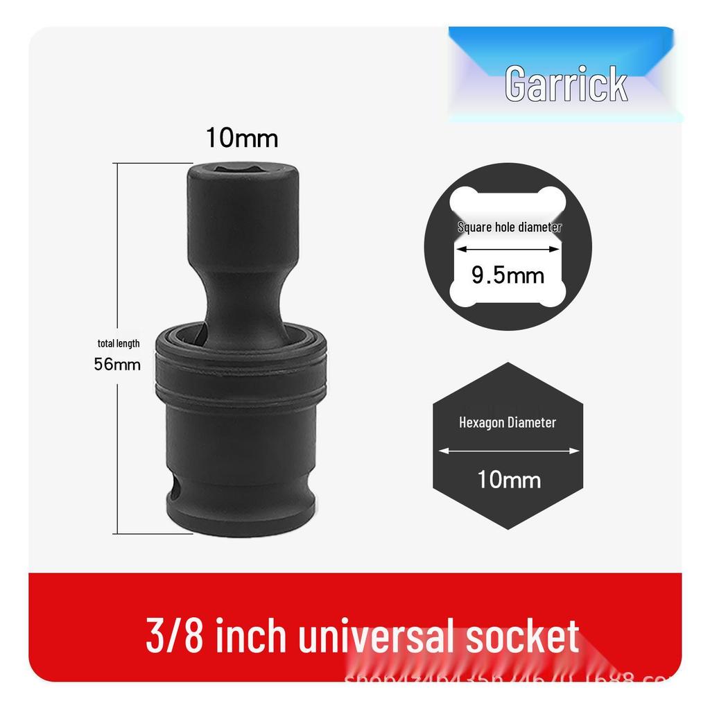 Chave de Soquete de Potência Média Fly 3/8" com Junta Universal Móvel de 360°