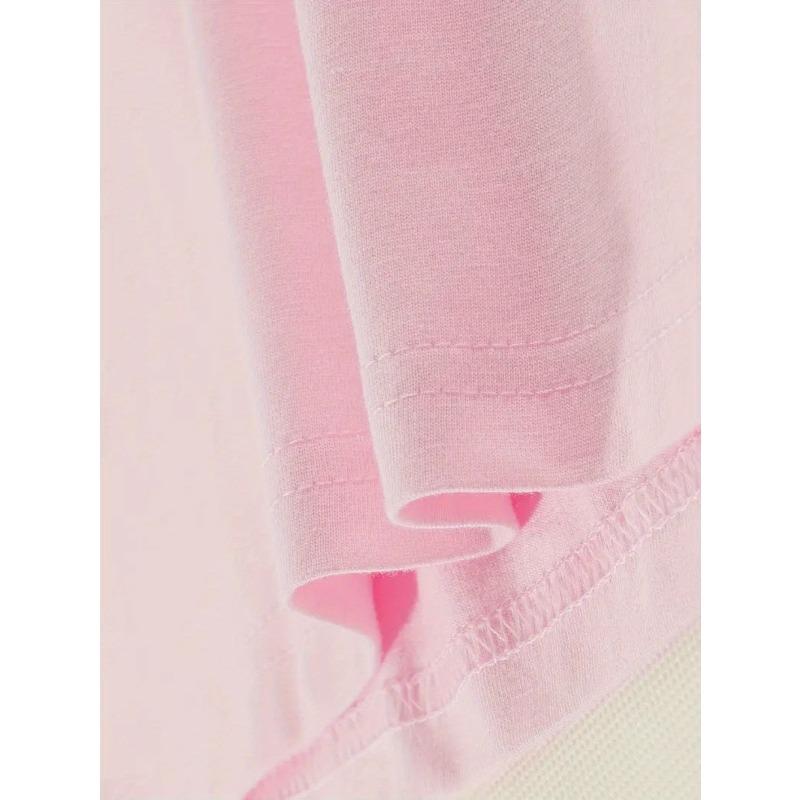 Kids Summer Crew Neck Short Sleeve T-Shirt with Strawberry Graphic Print