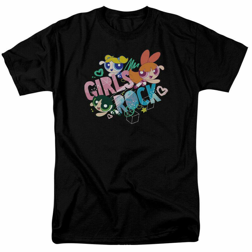 26 Powerpuff Girls Girls Rock T Shirt Mens Licensed Cartoon Merchandise Black Unisex T-Shirt XXXXL