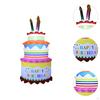 Inflatable Happy Birthday Cake Outdoor Decoration for Indoor Yard