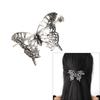 Vintage Butterfly Hair Claw Decoration For Women Inspire By Culture With Silver Plating and Crescent Shape Daily Use