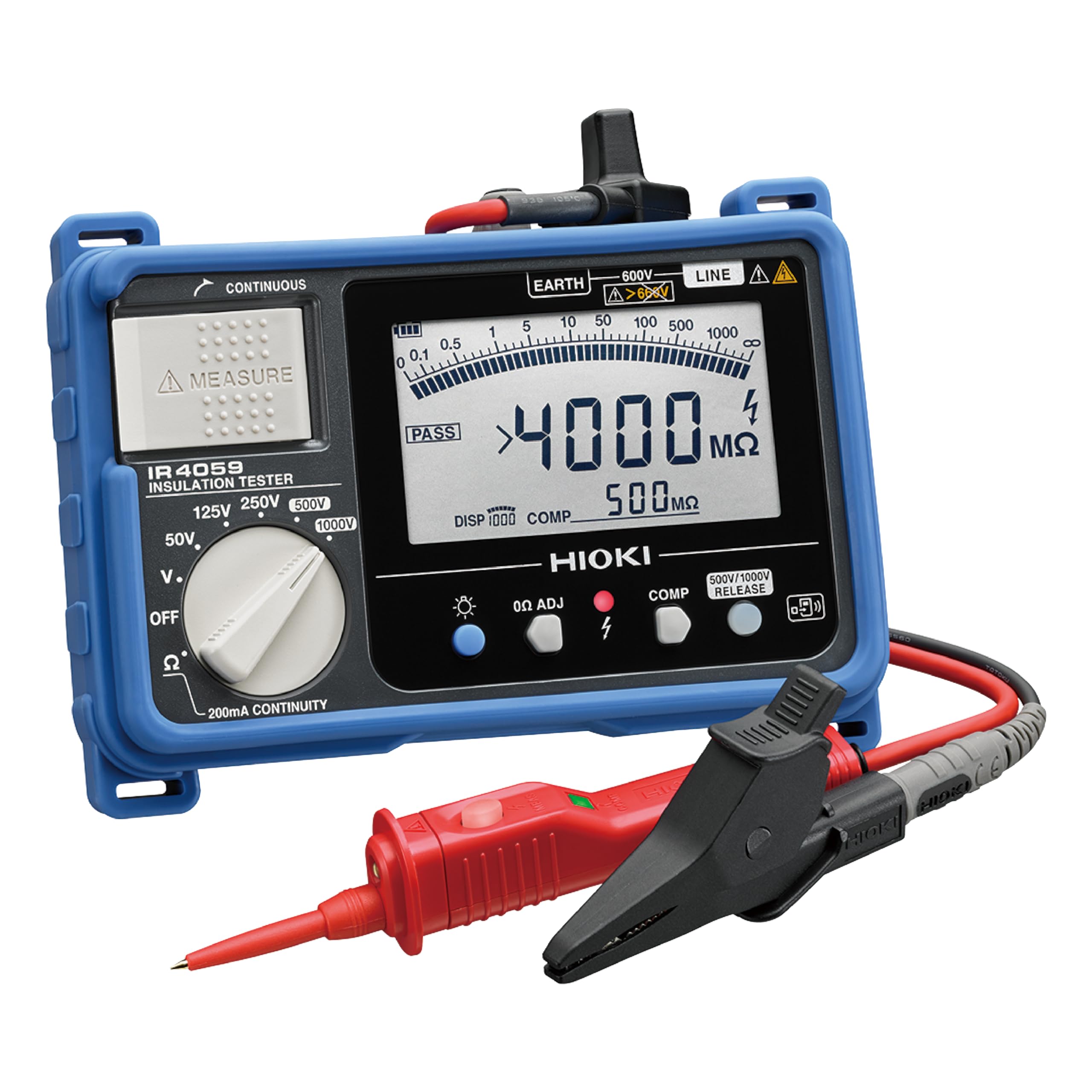 

HIOKI Hioki Insulation Resistance Meter for Vehicles IR4059 Made in Japan Digital Rated 5 Ranges 50V 125V 250V 500V 1000V EV/Electric