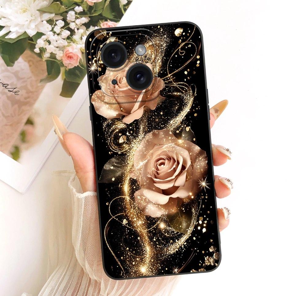 Daisy Bow Pattern Butterfly Flower Cherry Back Cover For iPhone 14 Pro Max Phone Case Soft Silicone Casing On iPhone14 14Plus