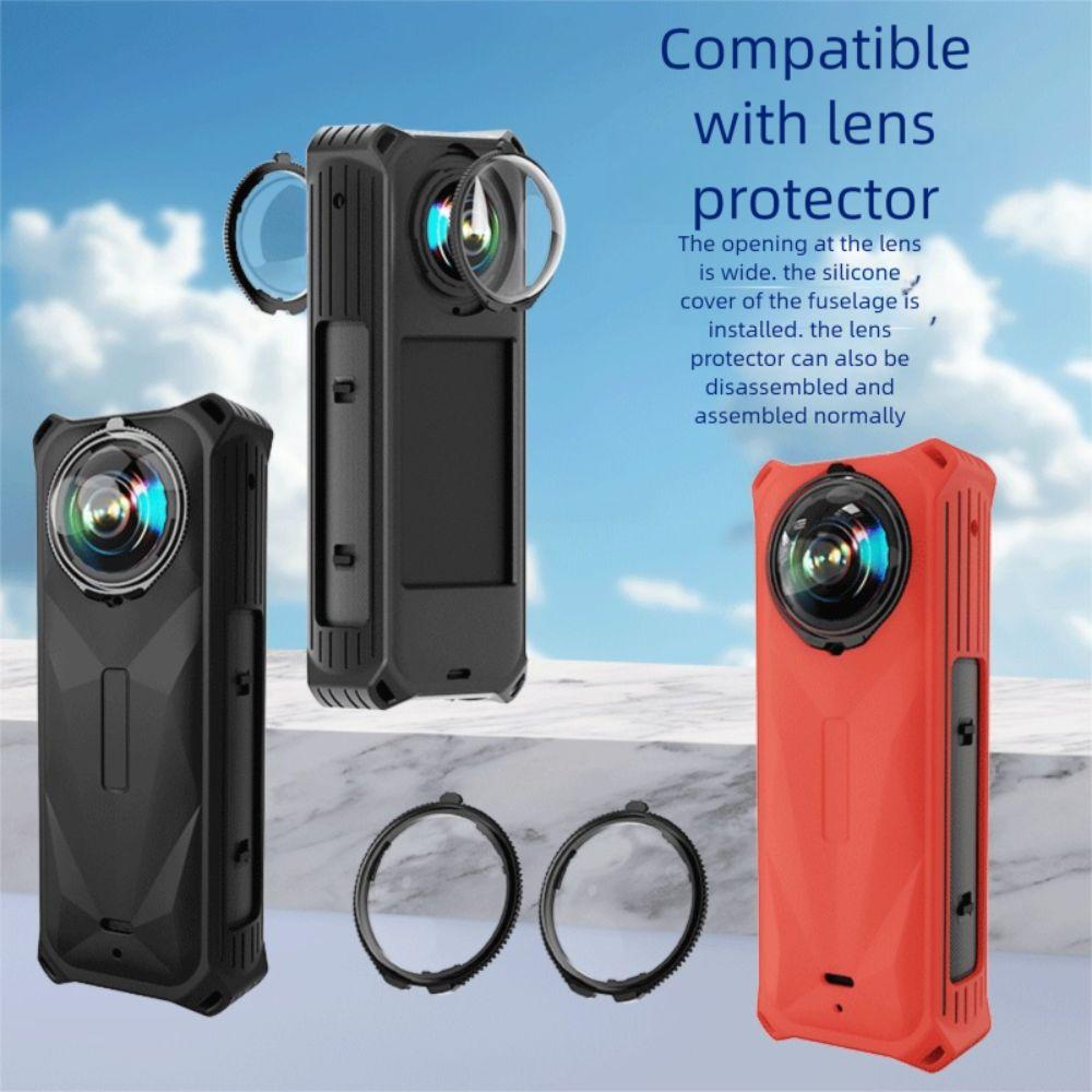 Silicone Protective Case Anti-Scratch Dustproof Body Cover All-round Anti-Fall Lens Protector for Insta360 X5