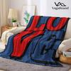 Vintage Love Heart Pop Art Flannel Blanket Perfect for Sofa Office Bed Travel Sleep Read Relax Camping Four Season Use