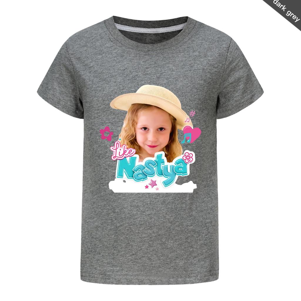 New Nastya Tshirt for Children Cartoon Printed T Shirts Baby Girls Short Sleeves Tops Kids 2026 Summer Clothing Boys Streetwear