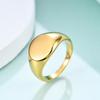 Versatile 18K Gold Stainless Steel Mirror Finish Cross Ring, 12MM, for Women