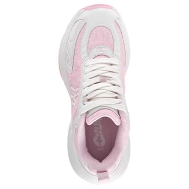 MLB New York Yankees Slip Resistant Abrasion Resistant Low top Chunky Sneakers Unisex Pink 3ASHW065N-50PKS